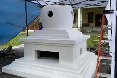 Stupa painted white